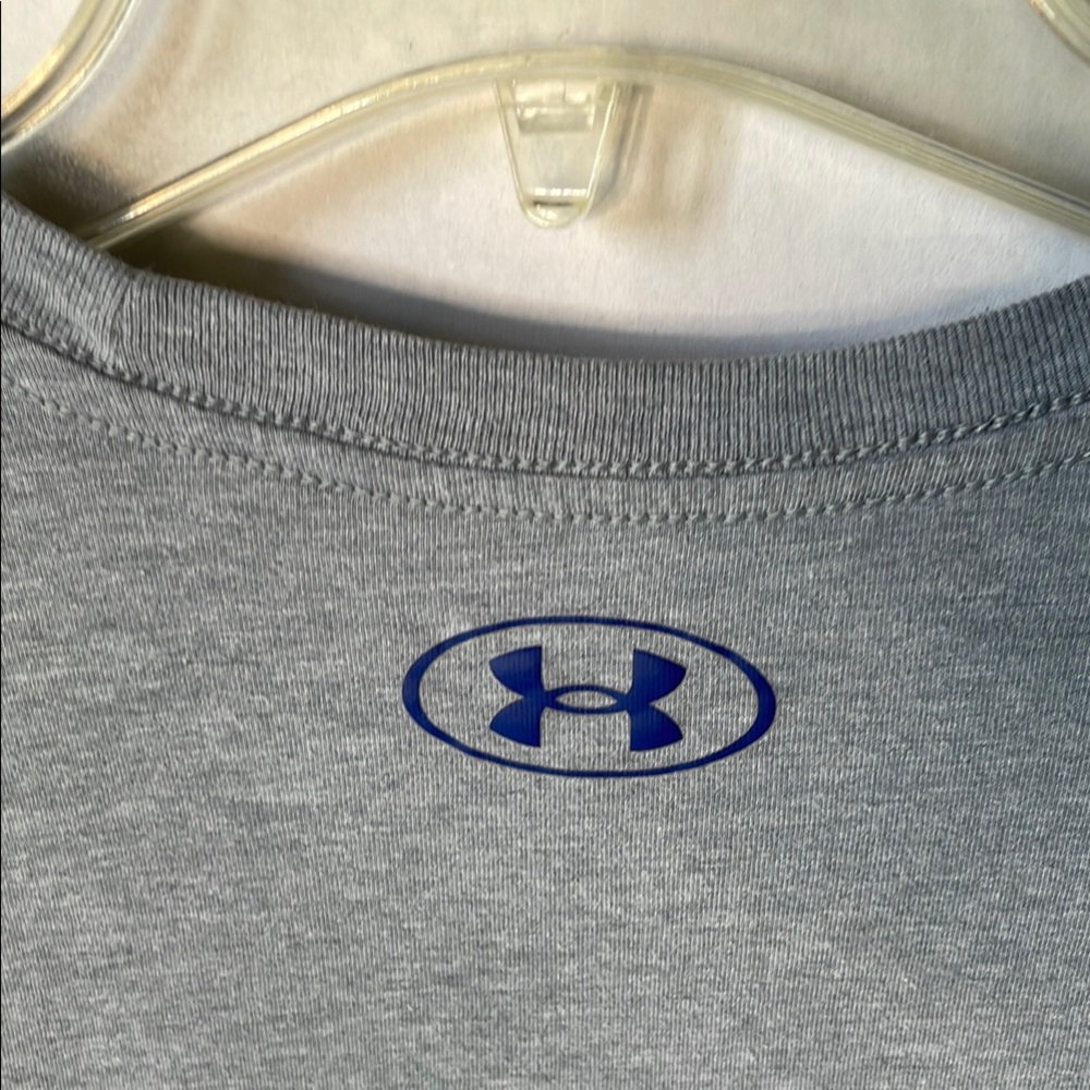 Under Armour Men's Size XL Gray and Blue Short Sleeve Tee Cotton - Picture 5 of 5